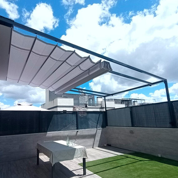 Instalación en Arroyomolinos de pérgola 80x40